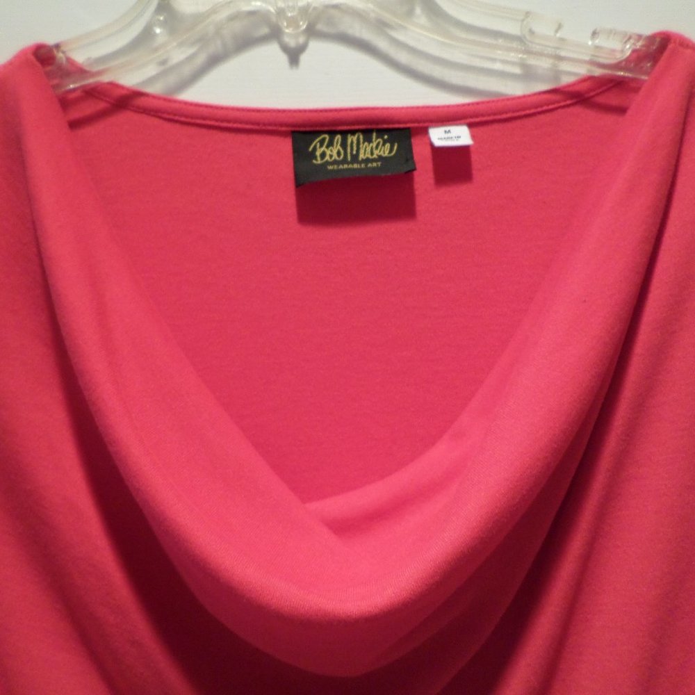 Bob Mackie Wearable Art Solid Red Splash Cowl Med